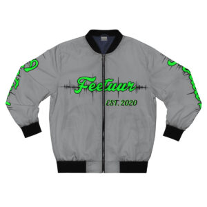 Grey Lime Green Bomber Jacket Feetuur edition